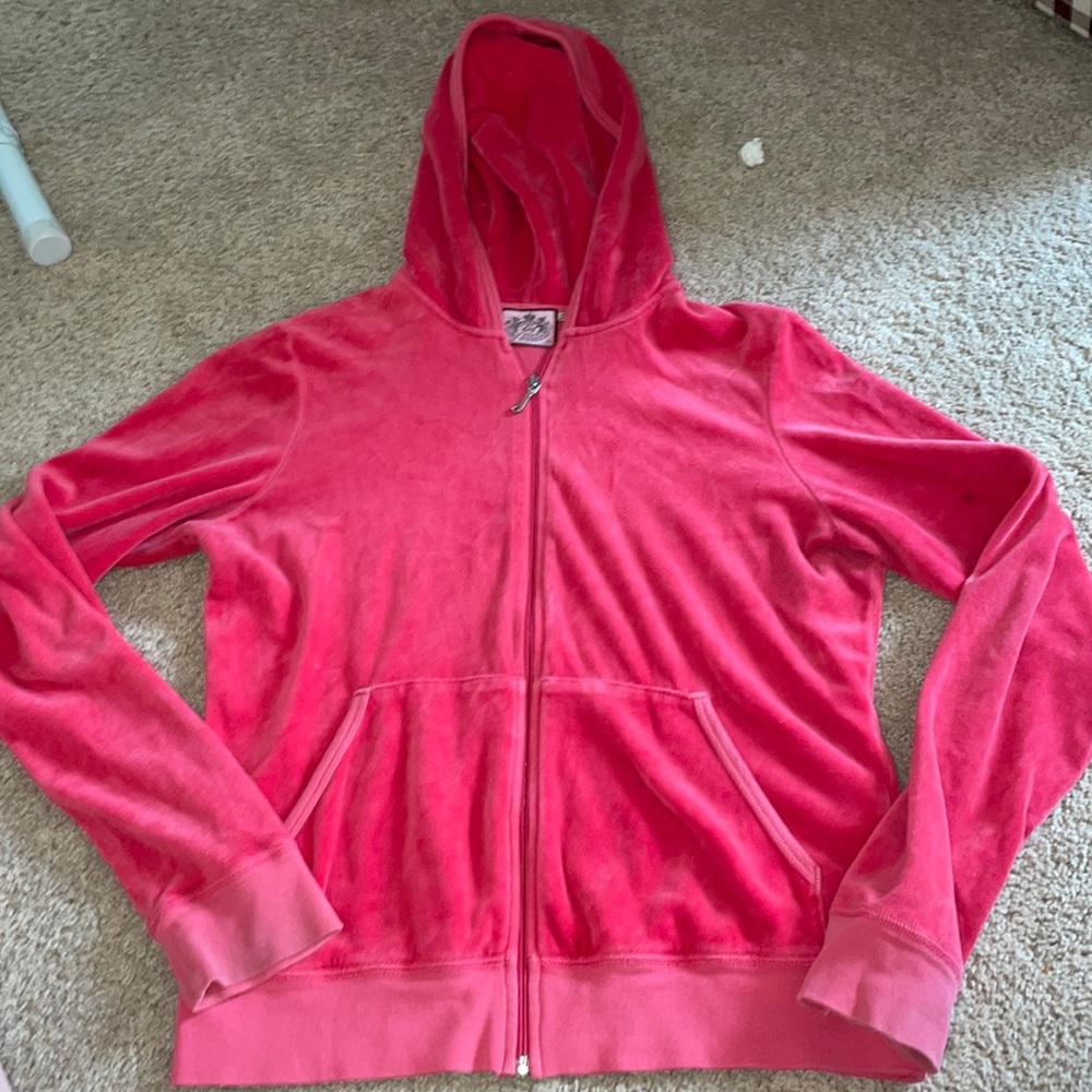 Pink Velour Juicy Couture Zip up